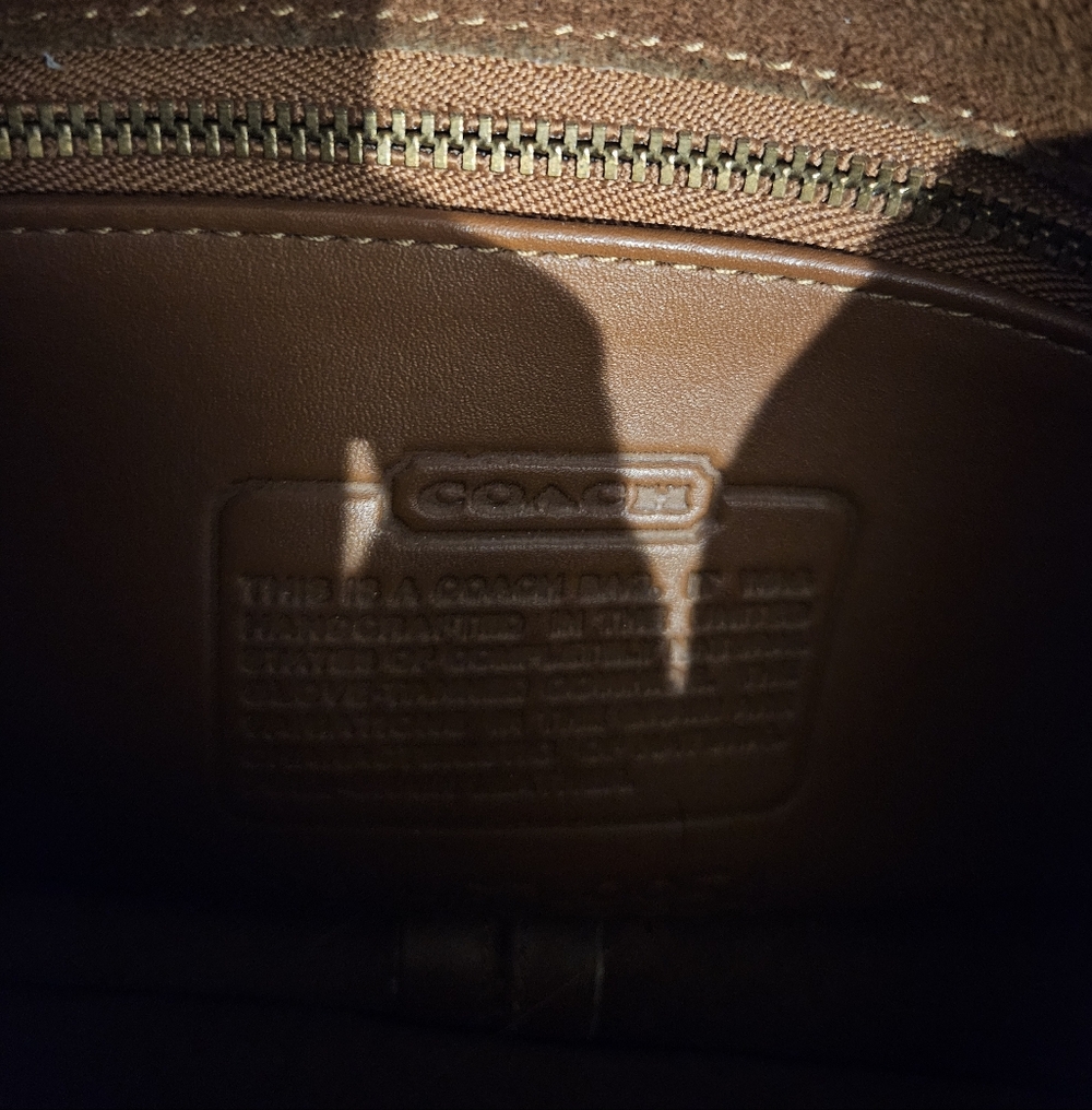 Coach 1990's Vintage British Tan Leather Sm Prairie Crossbody Bag 9954 - Picture 16 of 16
